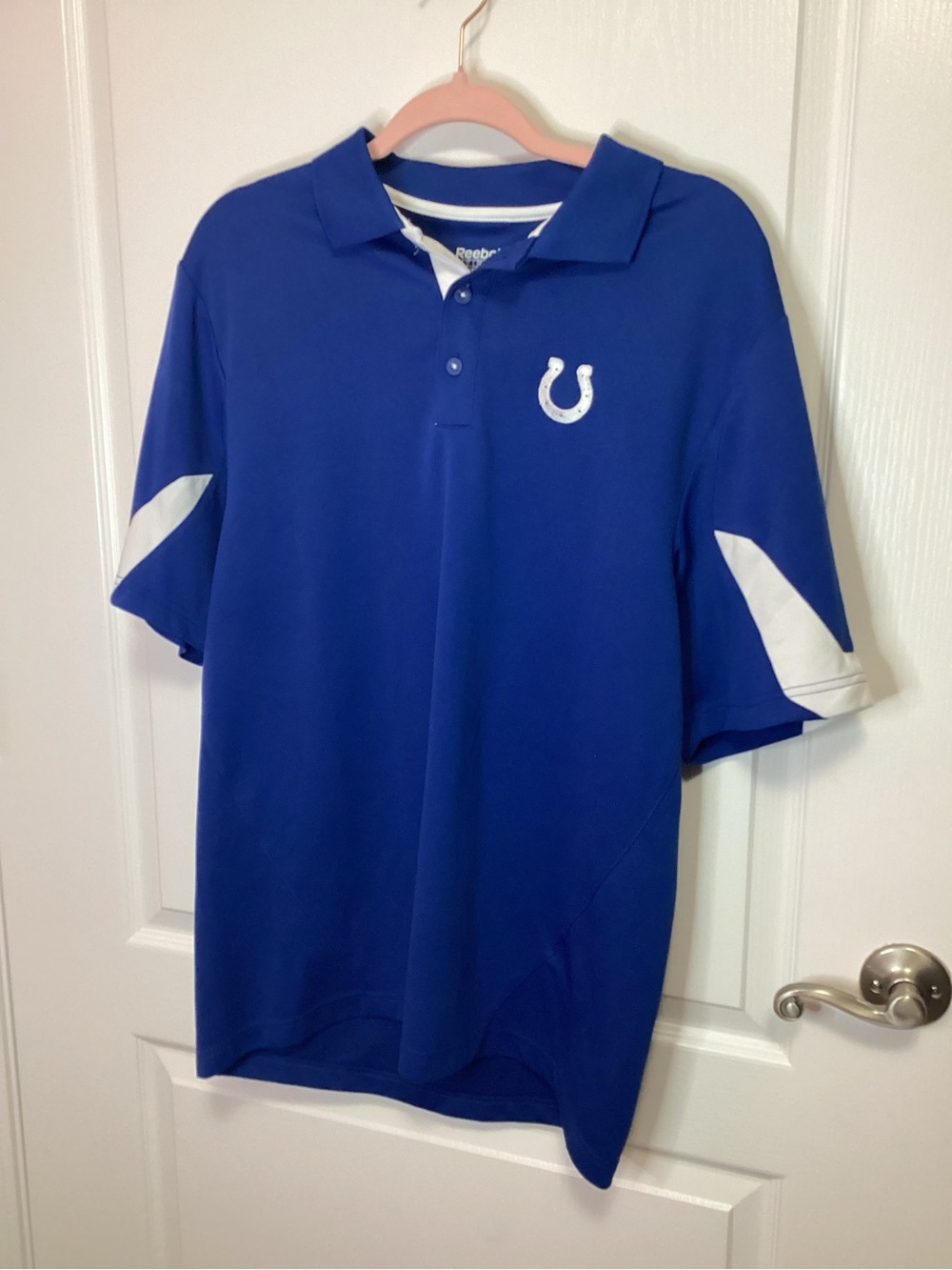 Reebok Men's Royal Blue Colts Polo with White Accents